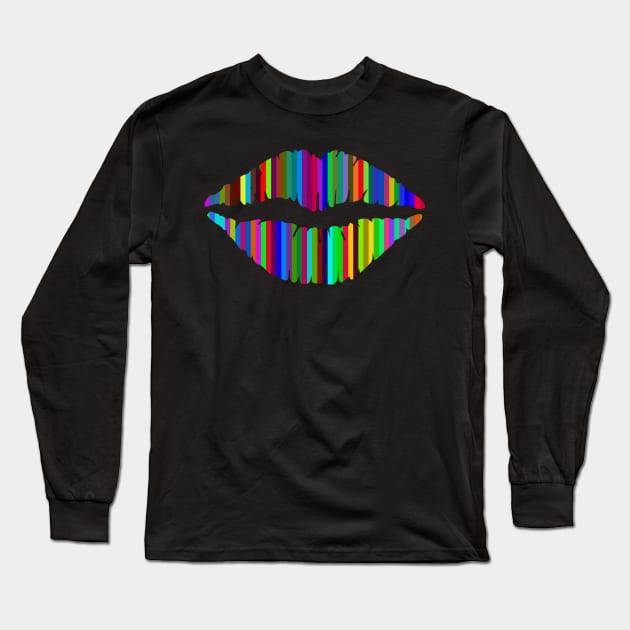 Rainbow Lips of Love Long Sleeve T-Shirt by CocoBayWinning 